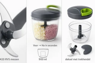 Lumitex Groentehakker 900 ml handmatig