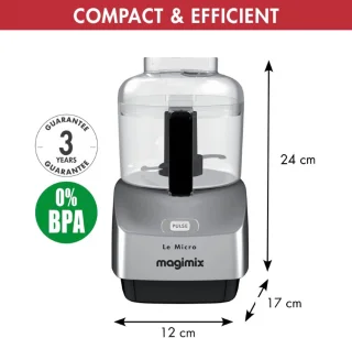 Magimix Micro Hakmolen Mat Chroom