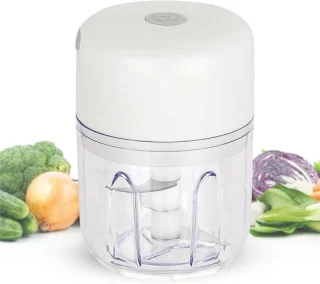 Mini elektrische hakmolen 250 ml - wit