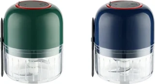 Mini Hakmolen Oplaadbaar 250ml Wit - Groentesnijder Groen