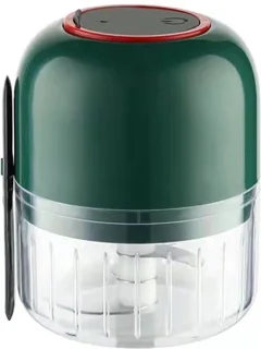 Mini Hakmolen Oplaadbaar 250ml Wit - Groentesnijder Groen