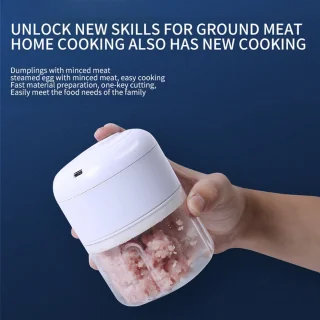 Mini Keukenmachine USB Oplaadbaar 250ml Wit