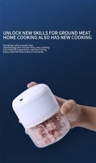 Mini Keukenmachine USB Oplaadbaar 250ml Wit