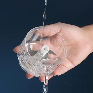 Mini USB Hakmolen Foodprocessor Chopper RVS Messen 250 ml Lichtblauw