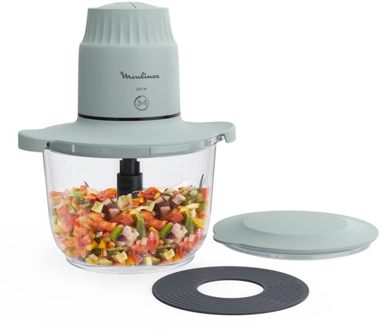 Moulinex Choppeo DJ603110 hakmolen 1L 500W grijs transparant review
