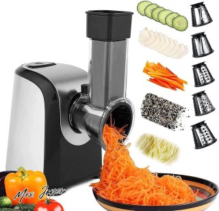 De Mrs. Jones Elektrische groentesnijder in één oogopslag