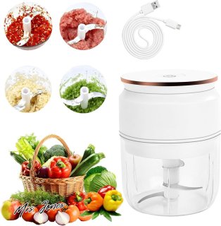 De Mrs. Jones Elektrische hakmolen 300 ml in één oogopslag