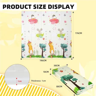 Omkeerbare Speelmat 196x175 cm - Dubbelzijdige Kindermat