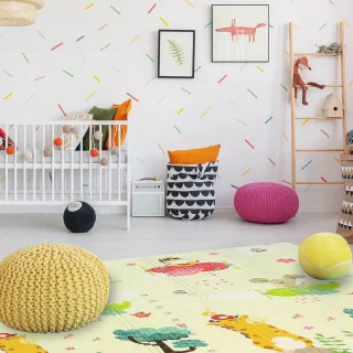 Omkeerbare Speelmat 196x175 cm - Dubbelzijdige Kindermat