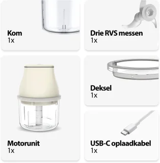 Portable Chopper Elektrische Hakmolen 200ML USB