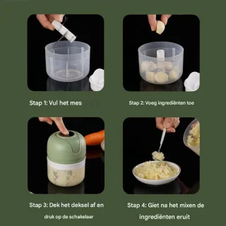 QTTVBTNA Elektrische Mini Hakmolen 250 ml