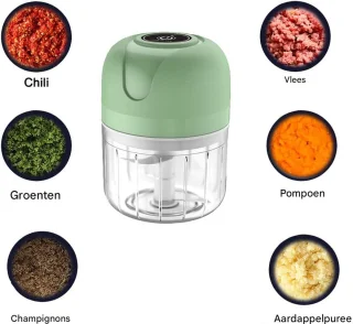 QTTVBTNA Elektrische Mini Hakmolen 250 ml