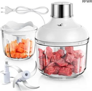 RFWR® Elektrische Hakmolen Mini-Chopper 0,6/2L
