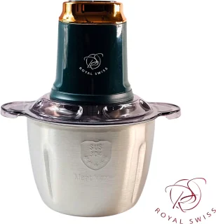 Royal Swiss Hakmolen 400W met 3L RVS Kom en 6 RVS Messen