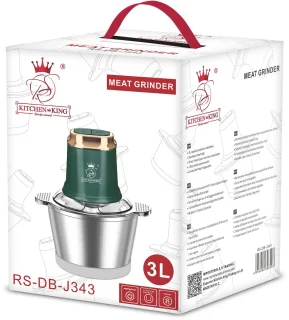 Royal Swiss Hakmolen 400W met 3L RVS Kom en 6 RVS Messen