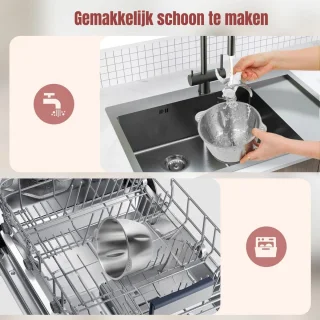 SCH® Elektrische hakmolen Zilver 30x19x19 cm