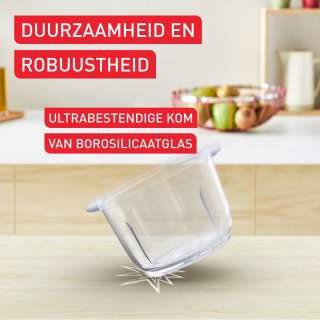 Tefal Choppeo Hakmolen 2L Transparant/Zwart