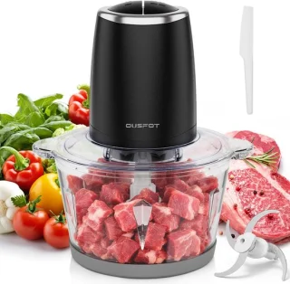 Thijox - Elektrische Hakmolen 1,8 L | Mini Mixer 500 W met Glazen Kom voor Groenten, Fruit en Keuken - Handige Keukenhulp voor Gezond Koken
