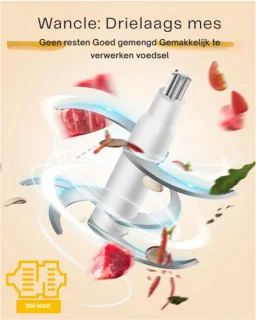 Thuys Multi Elektrische Hakmolen 600 ml Zwart