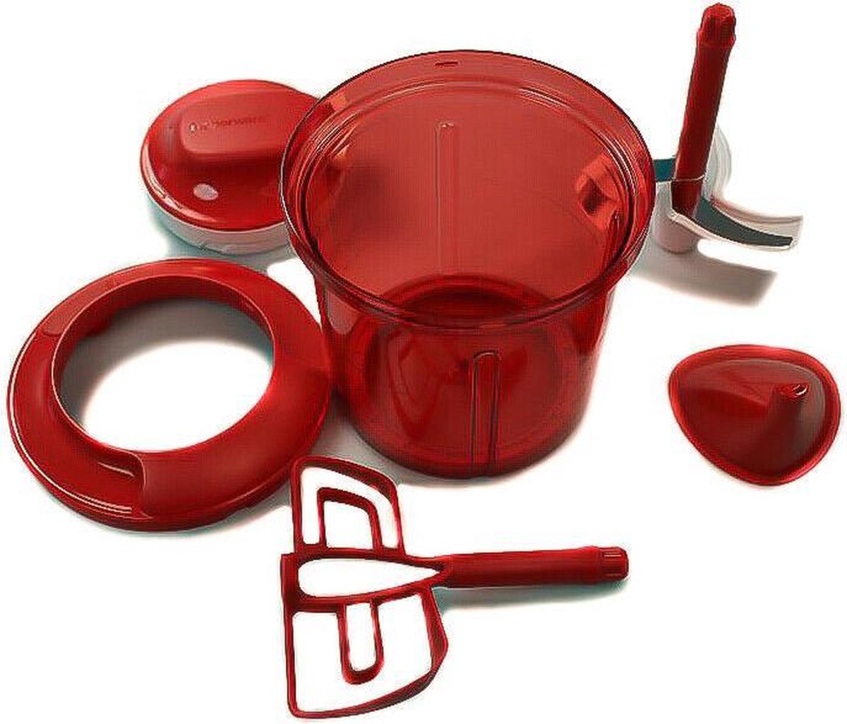 Wat vinden we goed aan de Tupperware Superchef rood keukenmachine