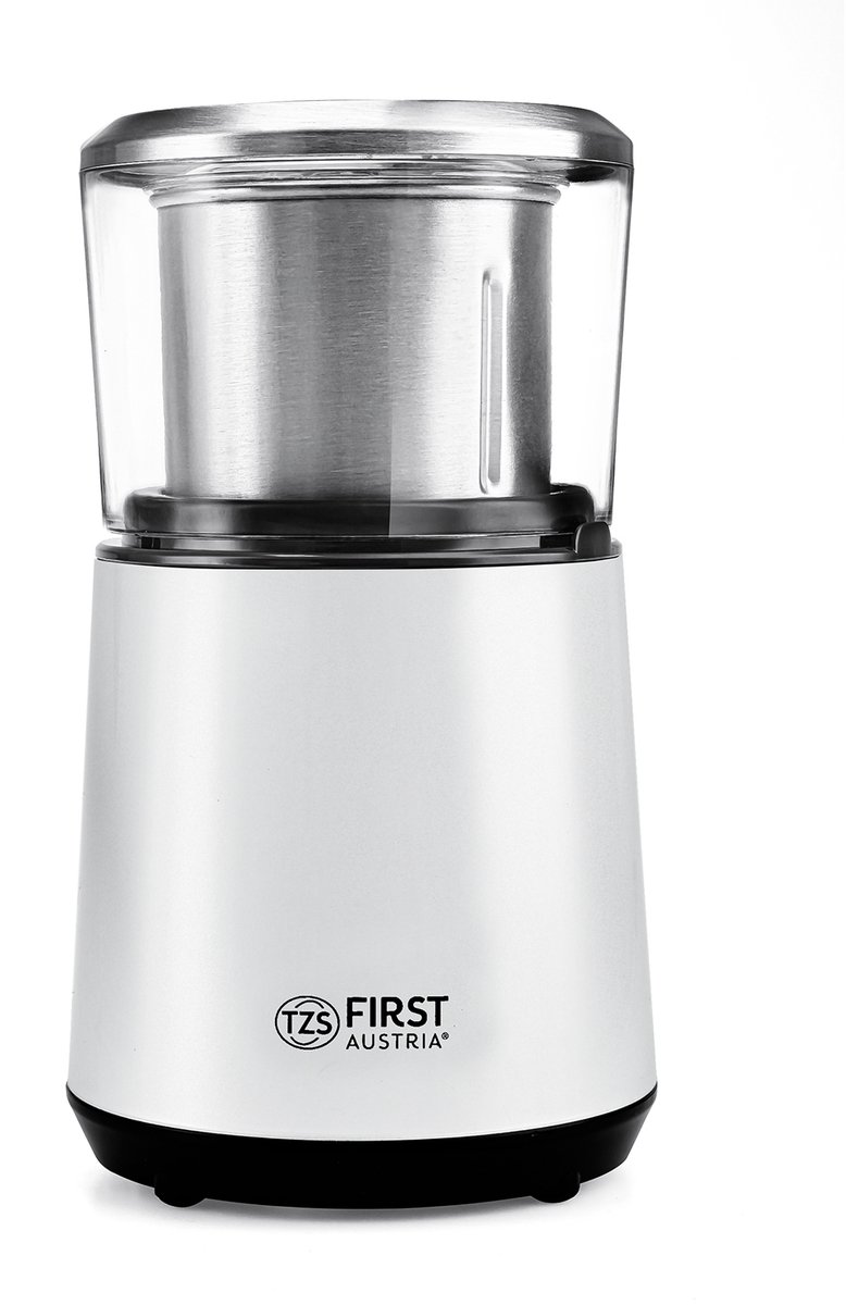 De TZS First Austria Elektrische Kaffeemühle 2in1 65 ml Weiß in één oogopslag