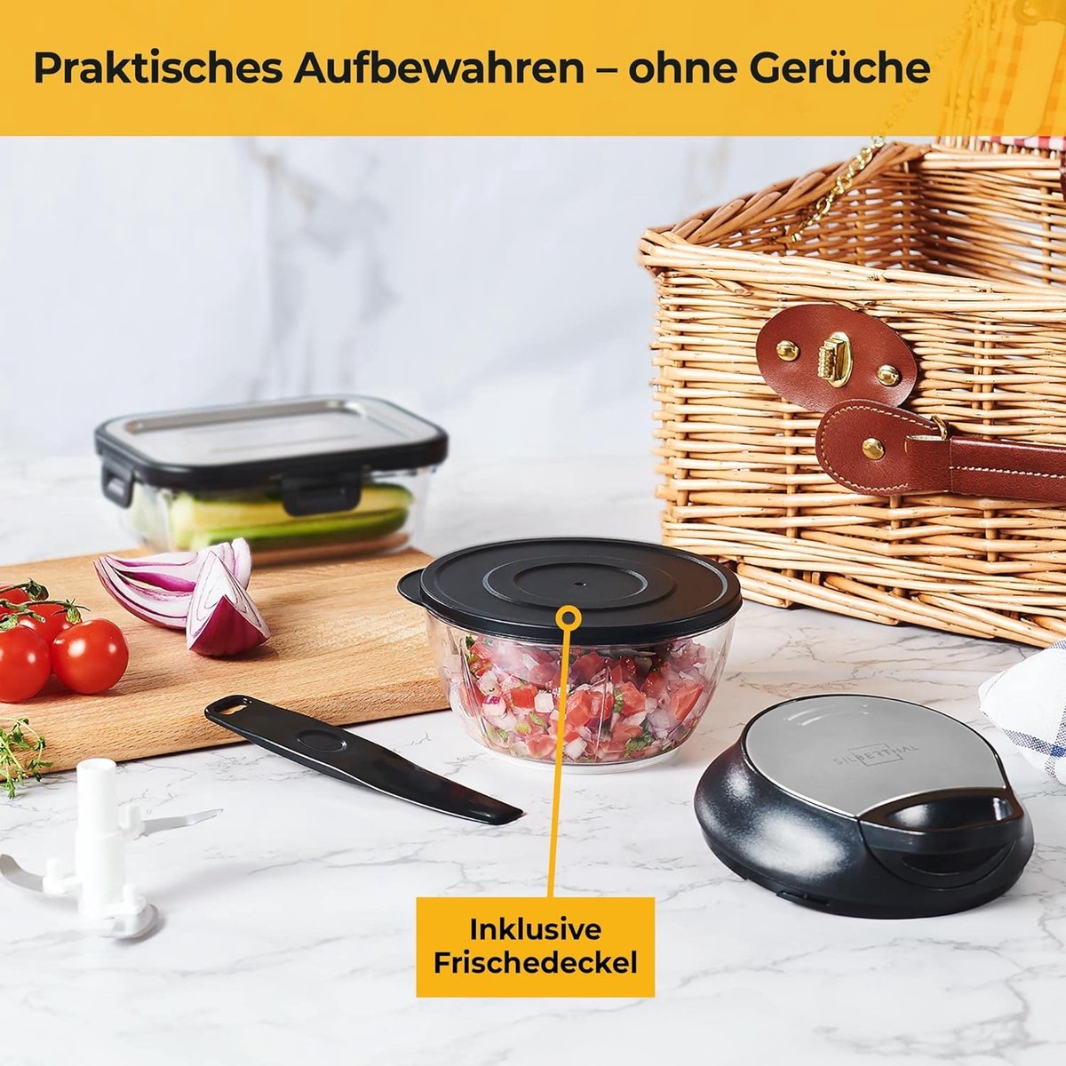 Wat vinden we goed aan de Uiensnijder handmatige hakmolen 500 ml met Japans staal messen