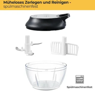 Uiensnijder handmatige hakmolen 500 ml met Japans staal messen