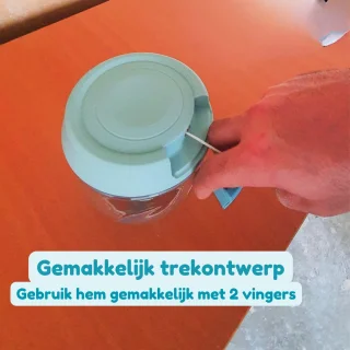 Uniquez Groenten- en Fruithakselaar 900ml Handtrek