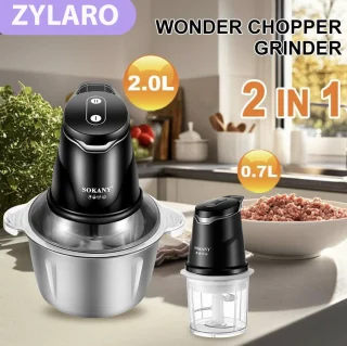 ZYLARO 2-in-1 Hakmolen & Foodprocessor