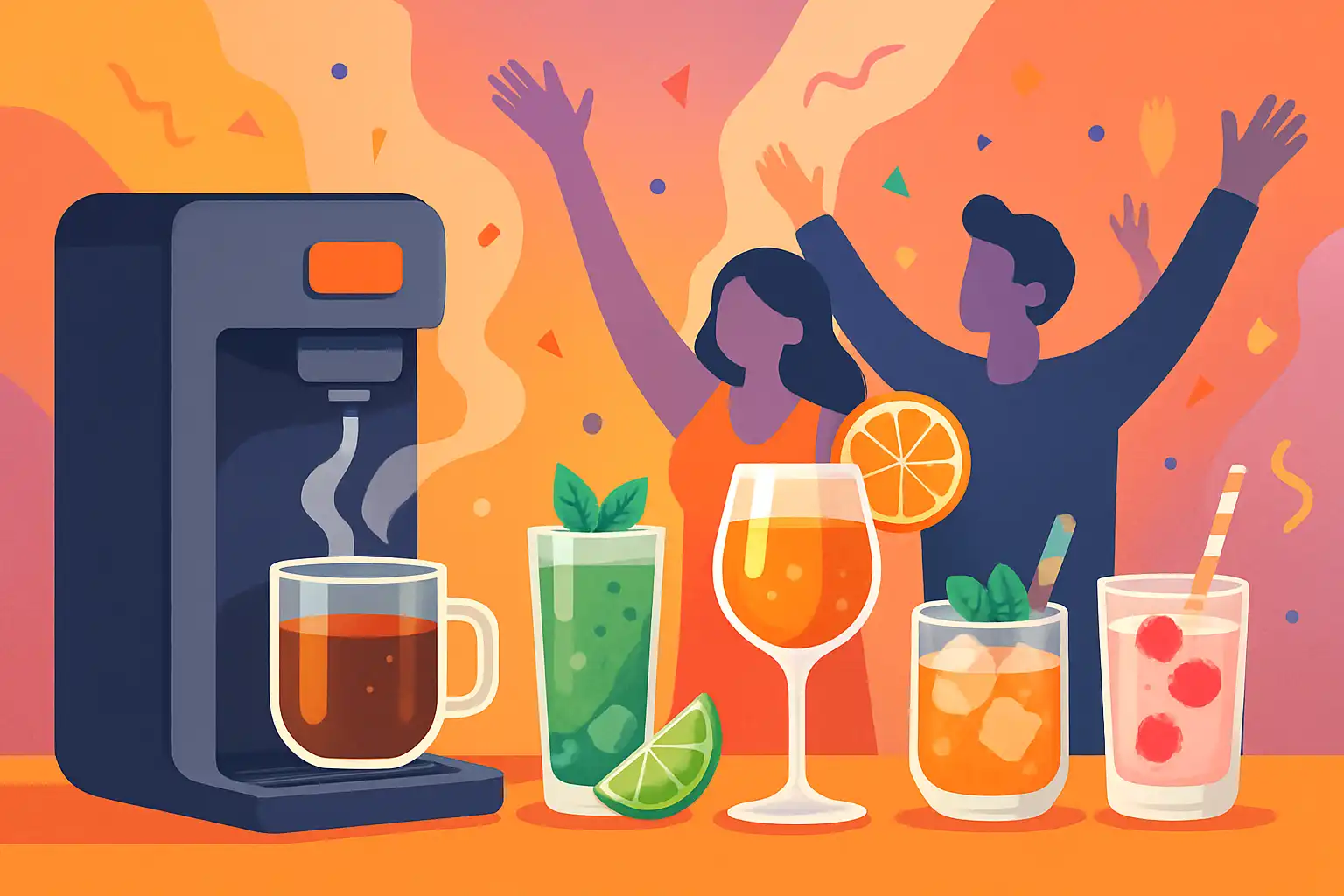 Feestjes zonder stress: hoe je met één heetwaterdispenser vijf trendy drinks in minuten serveert