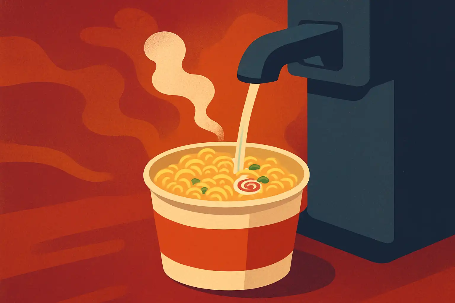 Instant ramen perfection: zo gebruik je je heetwaterdispenser voor midnight snacks