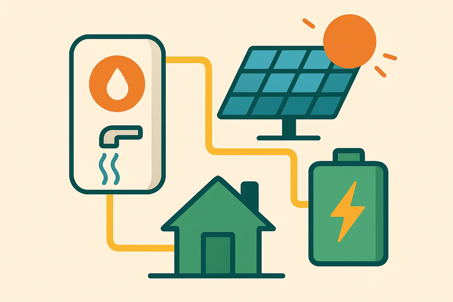 Zo laat je je heetwaterdispenser samenwerken met zonnepanelen en thuisbatterijen voor maximale besparing
