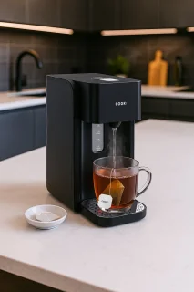 COOK-IT Heetwaterdispenser - 1.5L Instant Waterkoker - 100°C - 250ml per druk - 2200W - BPA-vrij - Heetwatertap - Zwart