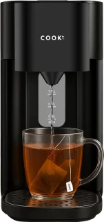 COOK-IT Heetwaterdispenser - 1.5L Instant Waterkoker - 100°C - 250ml per druk - 2200W - BPA-vrij - Heetwatertap - Zwart