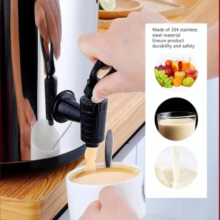 Mrs. Jones 8 L Roestvrij Staal Geïsoleerde Drankautomaat Thermische Dispenser voor Warme Dranken - Thee Koffie Koude Melk Sap .
