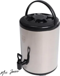 Mrs. Jones 8 L Roestvrij Staal Geïsoleerde Drankautomaat Thermische Dispenser voor Warme Dranken - Thee Koffie Koude Melk Sap .