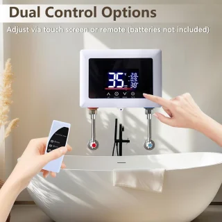 Elektronische mini boiler 5500 W met touchscreen en LED-display voor direct heet water