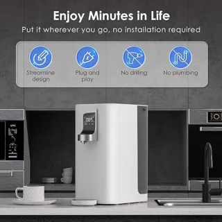 Equivera Heetdispenser - Instant Waterkoker - Heetwatertap - Meedere Standen - Warm Waterdispenser - BPA Vrij - Afneembaar Reservoir