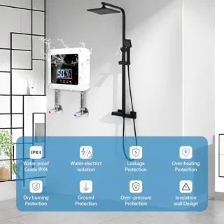 Elektronische Doorstroomboiler 7500W - Tankloze Mini-Boiler voor Keuken en Badkamer - LED Temperatuurweergave