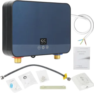 Elektrische Doorstroomboiler 6000W met LED Temperatuurweergave - Compacte Instant Boiler voor Keuken en Badkamer