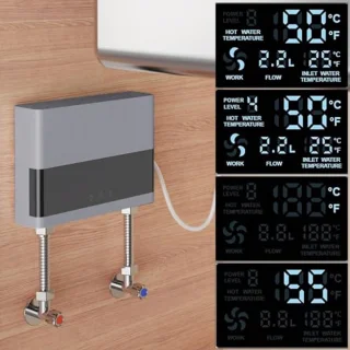 Elektronische Doorstroomboiler 6000 W met Afstandsbediening - Digitale Weergave voor Keuken en Badkamer