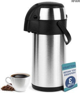 RFWR® Thermische Koffiekaraf - 3L Roestvrij Staal met Dubbelwandige Isolatie en 360° Draaibare Basis review