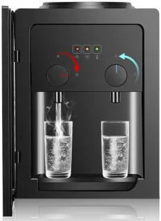 Fubzz Waterdispenser - Heetwatertap - Koud water - Waterkoeler - Met Kraantje - Universeel - 550W Vermogen - Thee of Koffie - Zwart