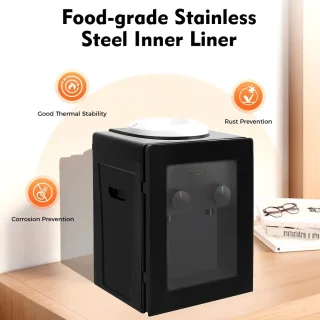 Fubzz Waterdispenser - Heetwatertap - Koud water - Waterkoeler - Met Kraantje - Universeel - 550W Vermogen - Thee of Koffie - Zwart