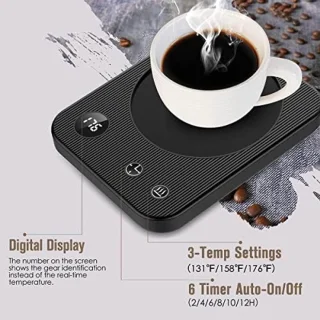 Koffiebekerverwarmer met Automatische Uitschakeling en 3 Temperatuurinstellingen voor Thuis en Kantoor