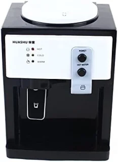 Elektrische warm- en koudwaterdispenser voor huishoudelijk gebruik, 220V mini desktop waterkoeler met automatische temperatuurregeling, 550W vermogen, compact design voor kantoor of huis