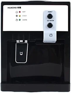 Elektrische warm- en koudwaterdispenser voor huishoudelijk gebruik, 220V mini desktop waterkoeler met automatische temperatuurregeling, 550W vermogen, compact design voor kantoor of huis