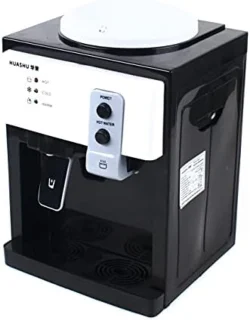 Elektrische warm- en koudwaterdispenser voor huishoudelijk gebruik, 220V mini desktop waterkoeler met automatische temperatuurregeling, 550W vermogen, compact design voor kantoor of huis