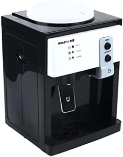 Elektrische warm- en koudwaterdispenser voor huishoudelijk gebruik, 220V mini desktop waterkoeler met automatische temperatuurregeling, 550W vermogen, compact design voor kantoor of huis
