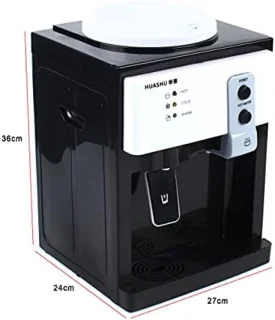 Elektrische warm- en koudwaterdispenser voor huishoudelijk gebruik, 220V mini desktop waterkoeler met automatische temperatuurregeling, 550W vermogen, compact design voor kantoor of huis